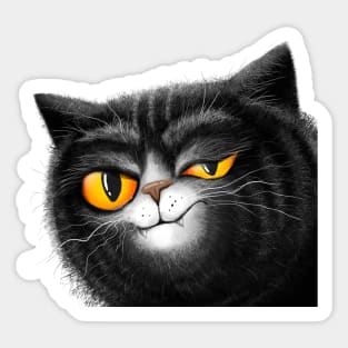 sarcastic black cat Sticker